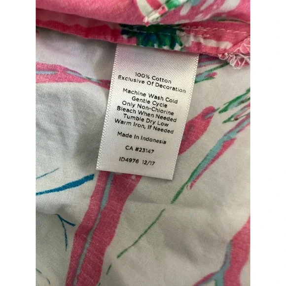 Talbots Lace Bib Tunic - Anguilla Floral Popover Split Neck Top Plus Size 3X - Picture 8 of 11